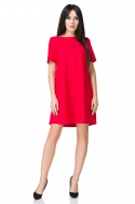 Raudona laisvalaikio suknelė