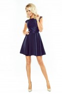  Dress MARTA with lace - navy blue 157-1 
