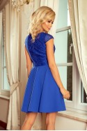  157-5 Dress MARTA with lace - royal blue 