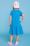 Mėlyna suknelė mergaitei