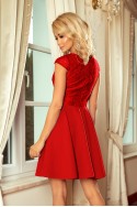  157-8 Dress MARTA with lace - red 