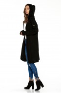Fashionable cardigan with a hood LS213 black