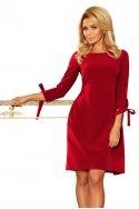  195-3 ALICE Dress with bows - Burgundy color 