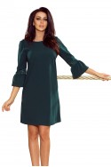  190-7 MARGARET dress with lace on the sleeves - dark green 