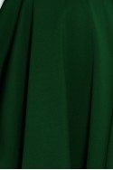  114-10 Flared dress - heart-shaped neckline - dark green 