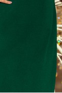  217-2 NEVA Trapezoidal dress with flared sleeves - dark green 