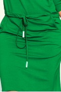  13-95 Sports dress with binding and pockets - green 