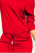  13-96 Sports dress with binding and pockets - red 