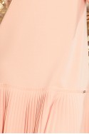  228-1 LUCY - pleated comfortable dress - peach 