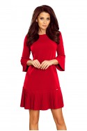  228-3 LUCY - pleated comfortable dress - RED 