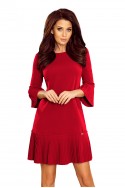  228-4 LUCY - pleated comfortable dress - burgundy 