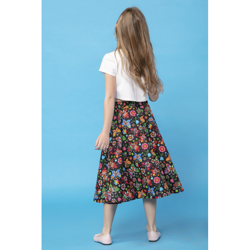 Žavus margas sijonas mergaitei 2