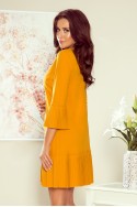  228-7 LUCY - pleated comfortable dress - mustard color 