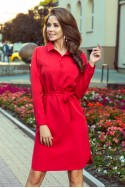 284-1 CAMILLE Shirt dress with pockets - red 