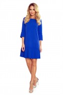  228-8 LUCY - pleated comfortable dress - Royal Blue 