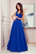  246-3 CINDY long dress with a neckline - classic blue 