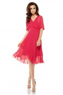 Airy envelope dress L255 raspberry