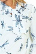  Blouse with bond - white - dragonfly 140-1 