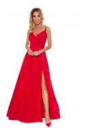  299-1 CHIARA elegant maxi dress with straps - red 
