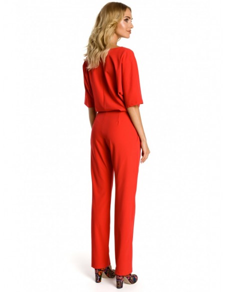 M334 Jumpsuit with kimono sleeve - red