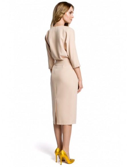 M360 Mid-lenght dress with loose fitting top - beige