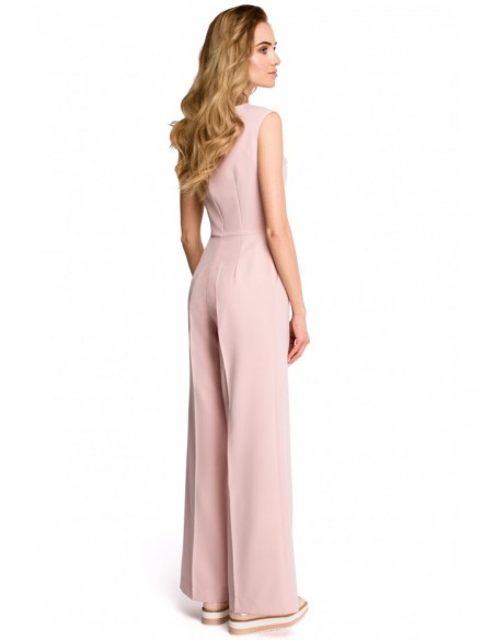 S115 Wide leg jumpsuit - powder