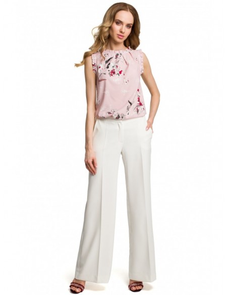 M378 Wide leg trousers - ecru