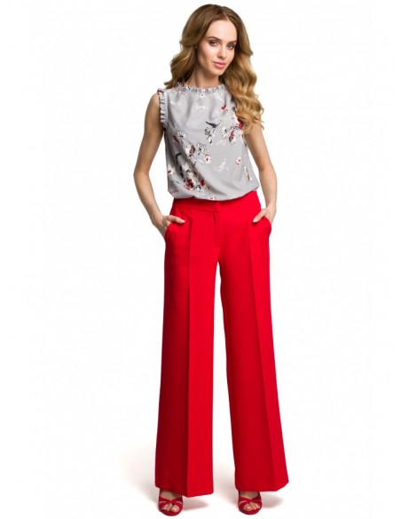 M378 Wide leg trousers - red