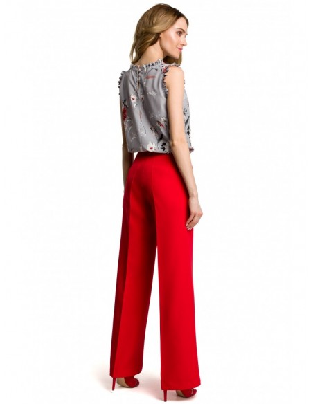 M378 Wide leg trousers - red