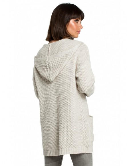 BK002 Hooded cardigan - beige