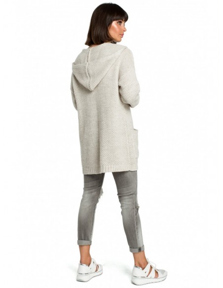 BK002 Hooded cardigan - beige