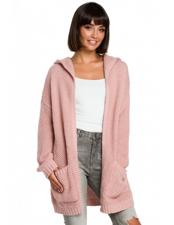 BK002 Hooded cardigan - pink