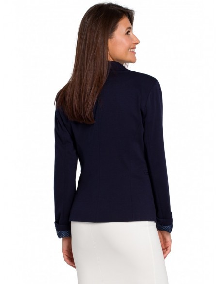 S154 Single button blazer - navy blue