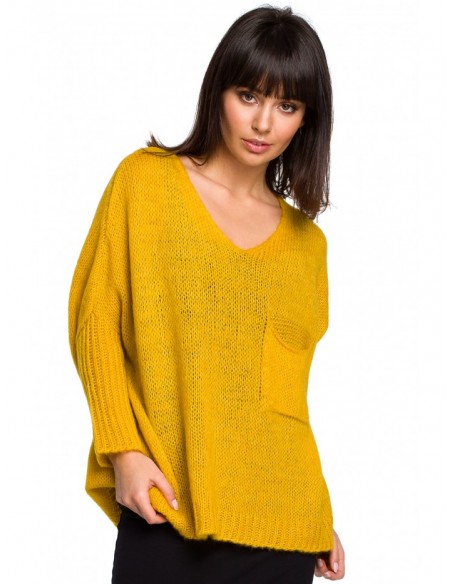 BK018 Lightweight oversized pullover sweater - honey