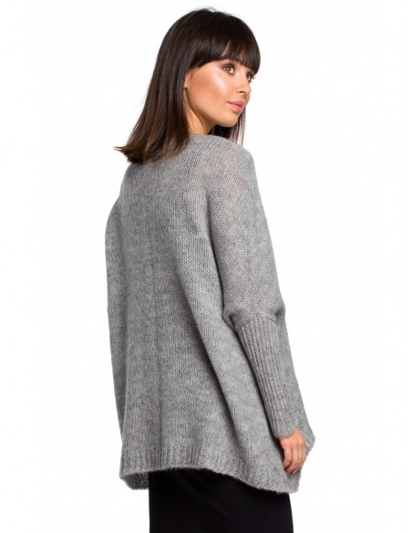 BK018 Lightweight oversized pullover sweater - grey