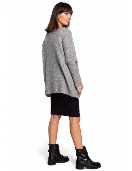 BK018 Lightweight oversized pullover sweater - grey