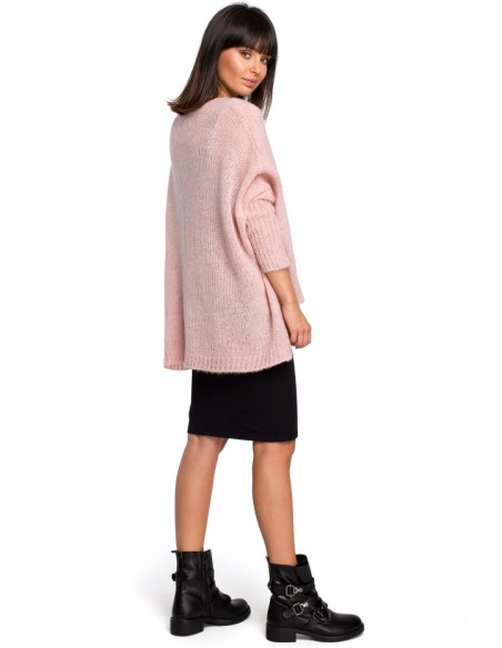 BK018 Lightweight oversized pullover sweater - pink