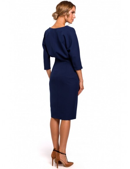 M464 Batwing sleeve dress - navy blue