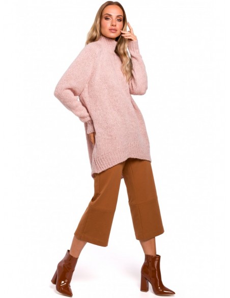 M468 High-low pullover sweater - powder