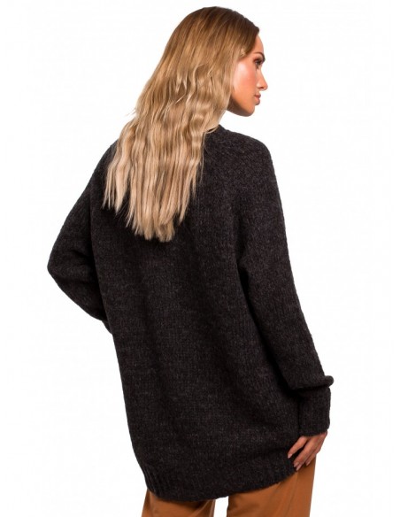 M468 High-low pullover sweater - graphite