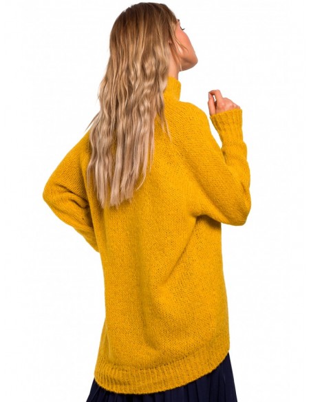 M468 High-low pullover sweater - honey