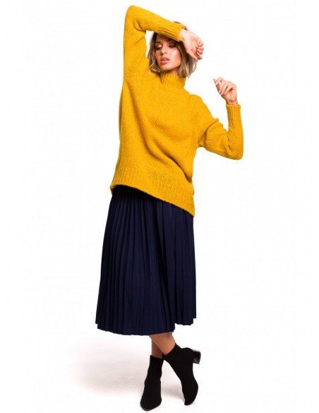 M468 High-low pullover sweater - honey