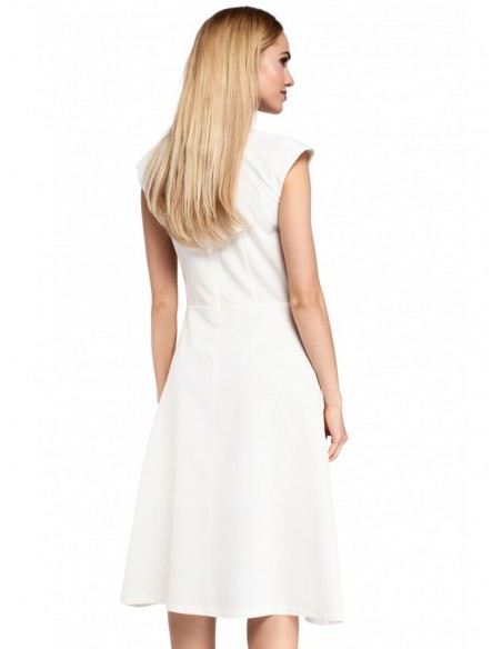 M296 Inverted pleat dress - ecru