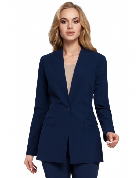 M304 One button jacket - navy blue