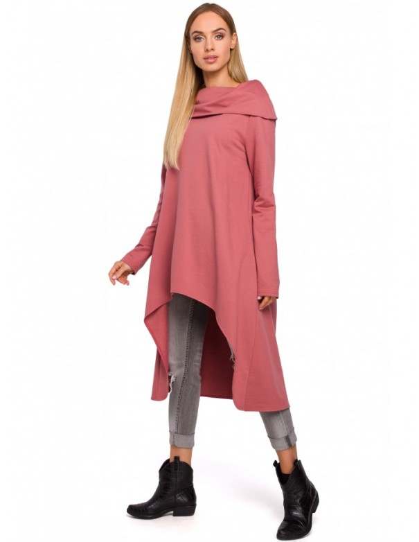 M477 Wide collar asymetric tunic - indian roses