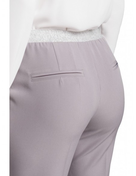 K035 Trousers with elasticized waistband - grey