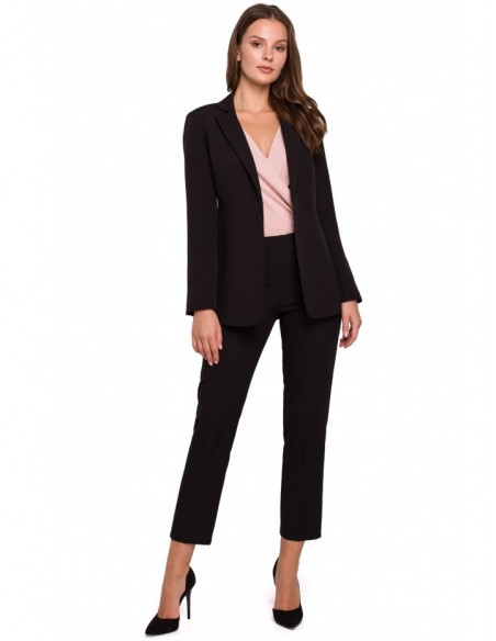 K036 Single buttom blazer - black