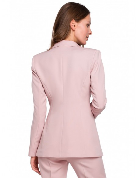 K036 Single buttom blazer - crepe pink