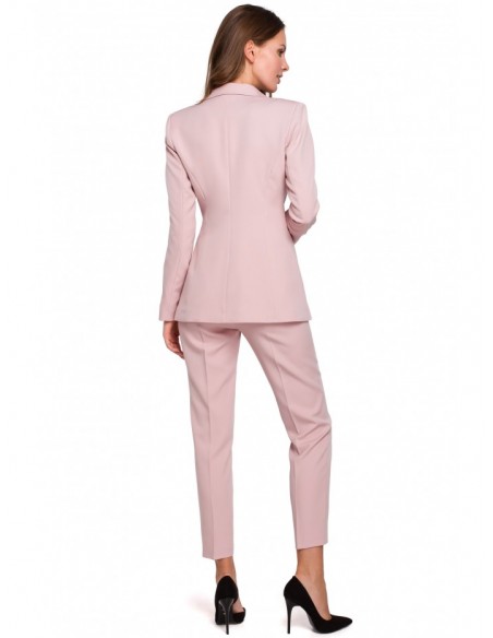 K036 Single buttom blazer - crepe pink