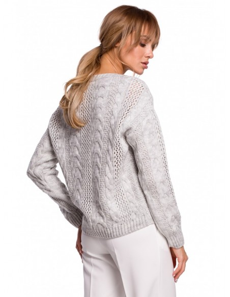 M510 V-neck pullover sweater - grey